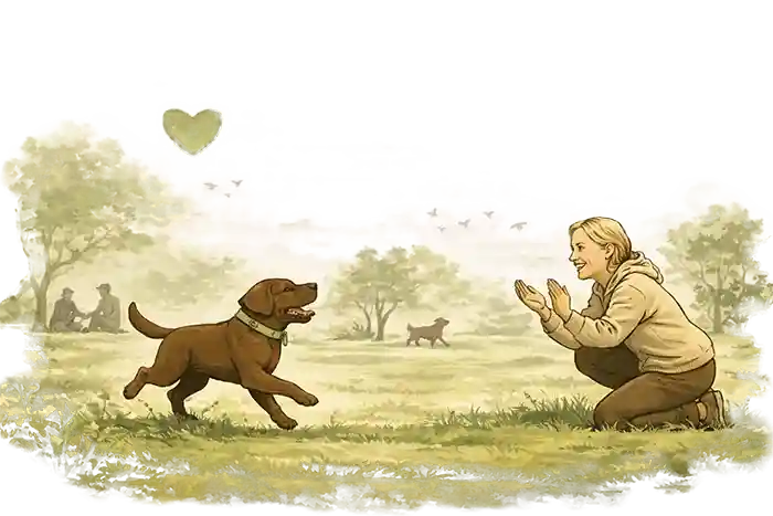 labrador retriever focus illustration